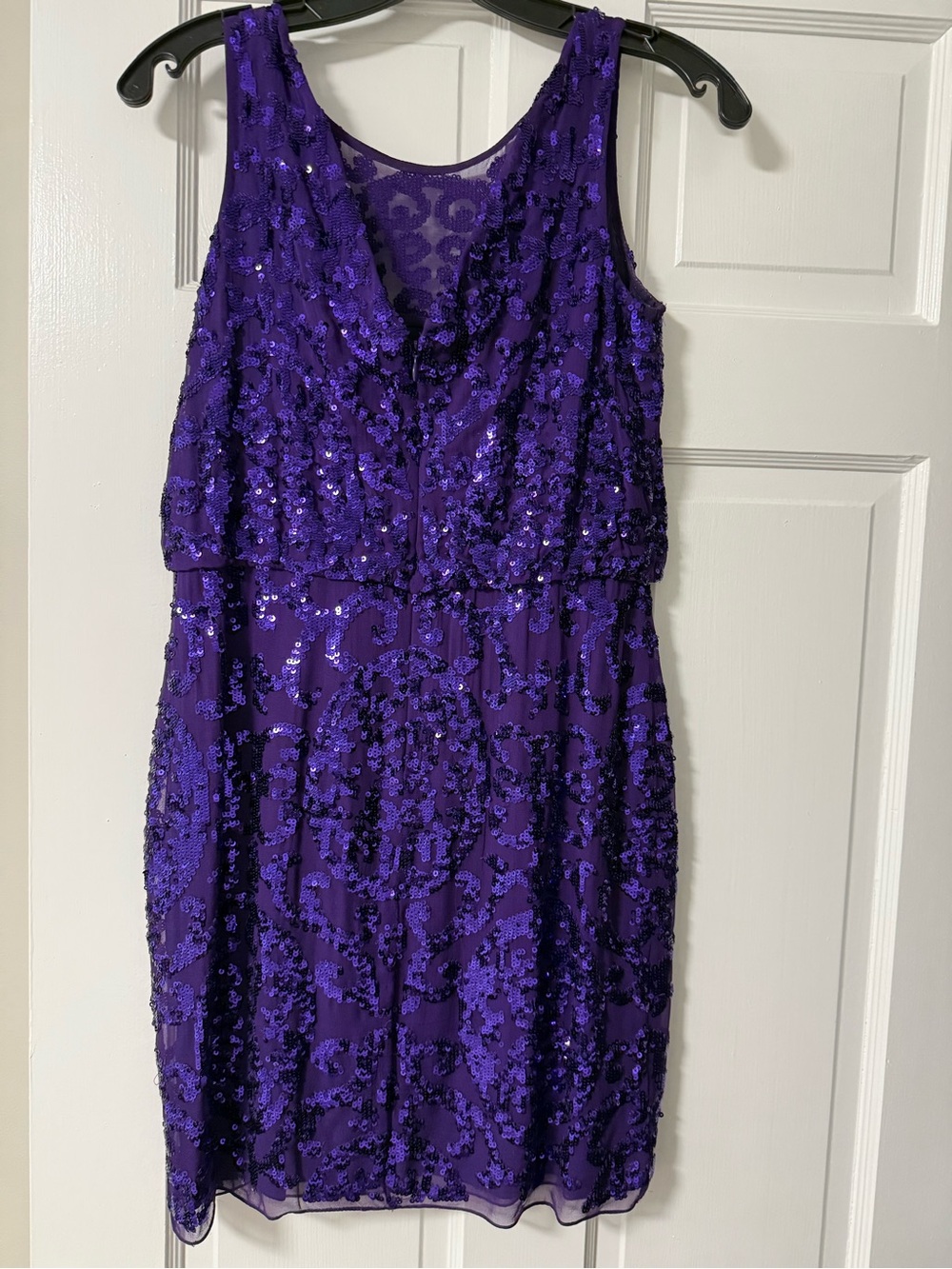 Aidan Mattox Purple Sequin Mini Dress- Stunning On